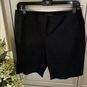Black brushed cotton shorts